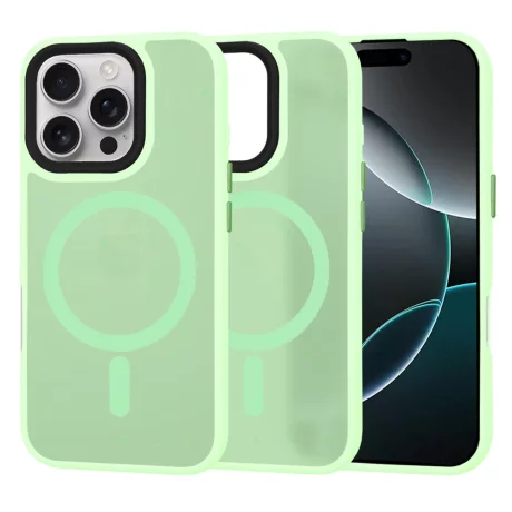 Husa pentru iPhone 16 Pro - Techsuit HaloFrost MagSafe Series - Light Green