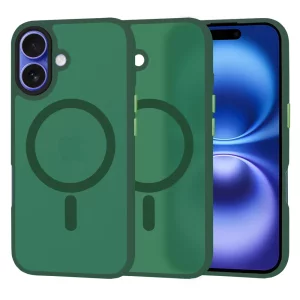 Husa pentru iPhone 16 - Techsuit HaloFrost MagSafe Series - Midnight Green