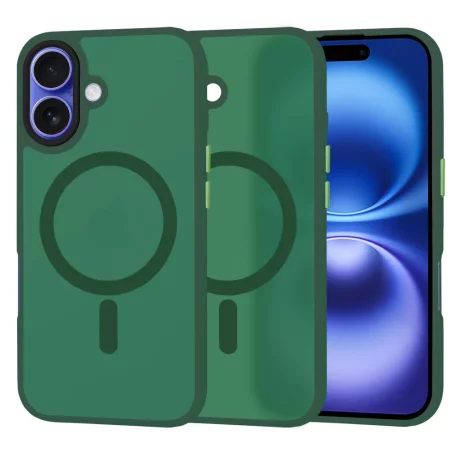 Husa pentru iPhone 16 - Techsuit HaloFrost MagSafe Series - Midnight Green