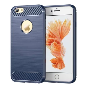 Husa pentru iPhone 6 Plus / iPhone 6s Plus - Techsuit Carbon Silicone - Blue
