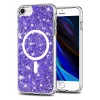 Husa pentru iPhone 7 / iPhone 8 / iPhone SE 2, SE 2020 / iPhone SE 3, SE 2022 - Techsuit Sparkly Glitter MagSafe - Purple