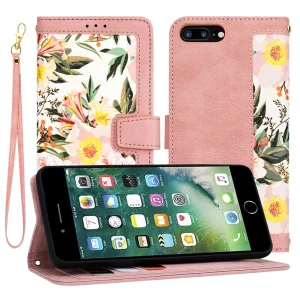 Husa pentru iPhone 7 Plus / iPhone 8 Plus - Techsuit FlipCraft - Sweetheart Pink