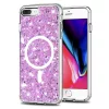 Husa pentru iPhone 7 Plus / iPhone 8 Plus - Techsuit Sparkly Glitter MagSafe - Magenta