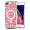 Husa pentru iPhone 7 Plus / iPhone 8 Plus - Techsuit Sparkly Glitter MagSafe - Pink