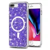 Husa pentru iPhone 7 Plus / iPhone 8 Plus - Techsuit Sparkly Glitter MagSafe - Purple