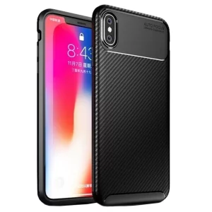 Husa pentru iPhone X, iPhone 10 / iPhone XS - Techsuit CarbonFiber - Black