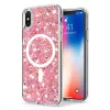 Husa pentru iPhone X / iPhone XS - Techsuit Sparkly Glitter MagSafe - Pink