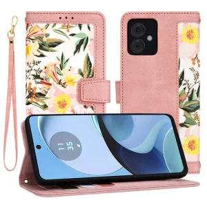 Husa pentru Motorola Moto G14 - Techsuit FlipCraft - Sweetheart Pink