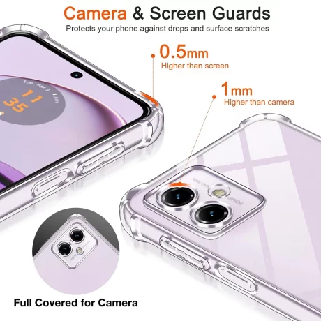 Husa pentru Motorola Moto G14 - Techsuit Shockproof Clear Silicone - Clear