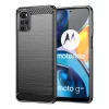 Husa pentru Motorola Moto G22 - Techsuit Carbon Silicone - Black