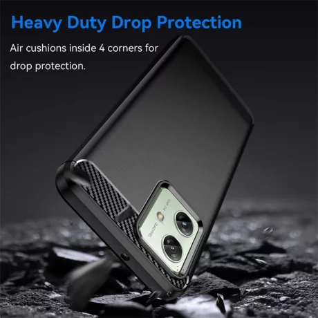 Husa pentru Motorola Moto G54 / Moto G54 Power Edition / Moto G64 - Techsuit Carbon Silicone - Black