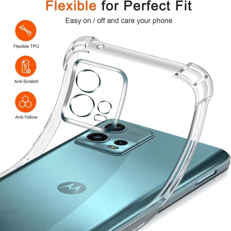 Husa pentru Motorola Moto G72 - Techsuit Shockproof Clear Silicone - Clear