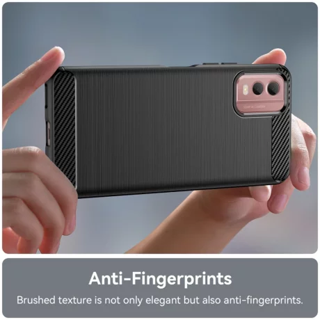 Husa pentru Nokia C32 - Techsuit Carbon Silicone - Black
