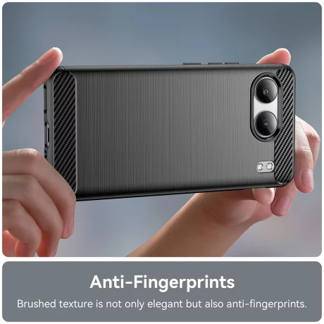 Husa pentru OnePlus Nord 4 - Techsuit Carbon Silicone - Black