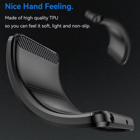 Husa pentru OnePlus Nord 4 - Techsuit Carbon Silicone - Black