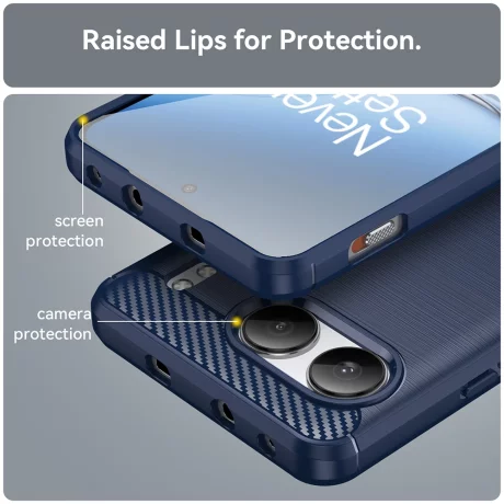 Husa pentru OnePlus Nord 4 - Techsuit Carbon Silicone - Blue