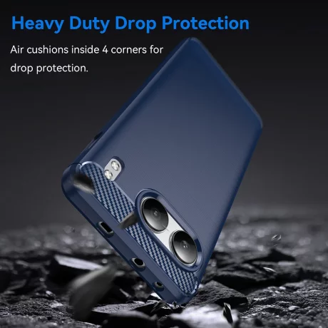 Husa pentru OnePlus Nord 4 - Techsuit Carbon Silicone - Blue