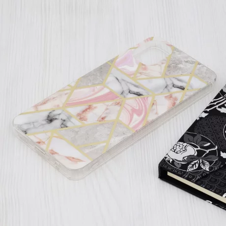 Husa pentru Samsung Galaxy A05 - Techsuit Marble Series - Pink Hex