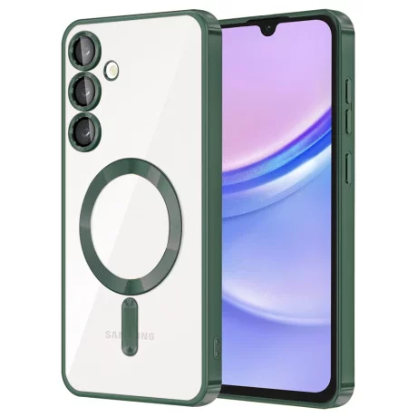 Husa pentru Samsung Galaxy A15 4G / A15 5G - Techsuit Luxury Crystal MagSafe - Deep Green