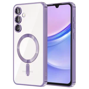 Husa pentru Samsung Galaxy A15 4G / A15 5G - Techsuit Luxury Crystal MagSafe - Light Purple