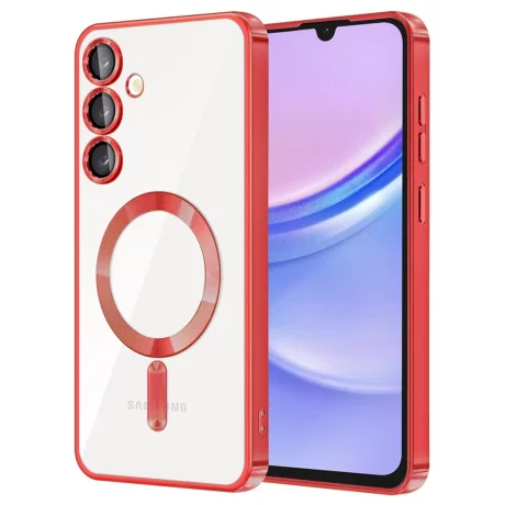 Husa pentru Samsung Galaxy A15 4G / A15 5G - Techsuit Luxury Crystal MagSafe - Red
