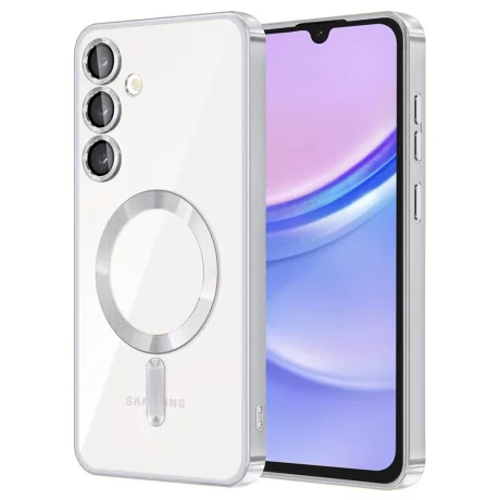 Husa pentru Samsung Galaxy A15 4G / A15 5G - Techsuit Luxury Crystal MagSafe - Silver