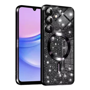 Husa pentru Samsung Galaxy A15 4G / A15 5G - Techsuit Luxury Glitter MagSafe - Black