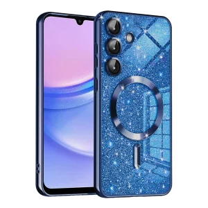 Husa pentru Samsung Galaxy A15 4G / A15 5G - Techsuit Luxury Glitter MagSafe - Deep Blue