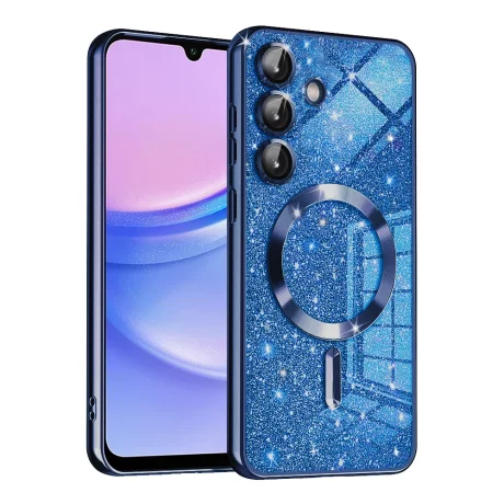 Husa pentru Samsung Galaxy A15 4G / A15 5G - Techsuit Luxury Glitter MagSafe - Deep Blue