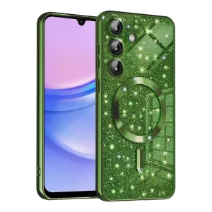 Husa pentru Samsung Galaxy A15 4G / A15 5G - Techsuit Luxury Glitter MagSafe - Deep Green