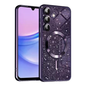 Husa pentru Samsung Galaxy A15 4G / A15 5G - Techsuit Luxury Glitter MagSafe - Deep Purple