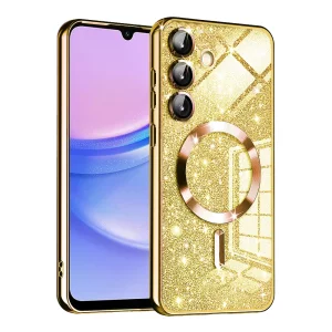 Husa pentru Samsung Galaxy A15 4G / A15 5G - Techsuit Luxury Glitter MagSafe - Gold