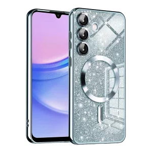 Husa pentru Samsung Galaxy A15 4G / A15 5G - Techsuit Luxury Glitter MagSafe - Light Blue