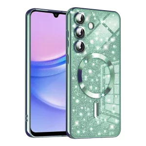 Husa pentru Samsung Galaxy A15 4G / A15 5G - Techsuit Luxury Glitter MagSafe - Light Green