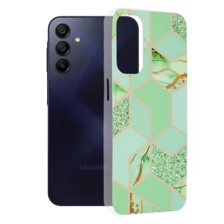 Husa pentru Samsung Galaxy A15 4G / A15 5G - Techsuit Marble Series - Green Hex