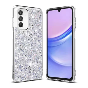 Husa pentru Samsung Galaxy A15 4G / A15 5G - Techsuit Sparkly Glitter - White
