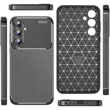 Husa pentru Samsung Galaxy A16 4G / A16 5G - Techsuit CarbonFiber - Black