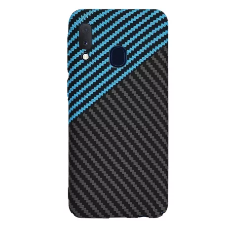 Husa pentru Samsung Galaxy A20e - Techsuit Carbonite FiberShell - Blue Pulse