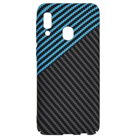 Husa pentru Samsung Galaxy A20e - Techsuit Carbonite FiberShell - Blue Pulse