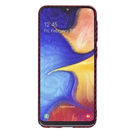 Husa pentru Samsung Galaxy A20e - Techsuit Carbonite FiberShell - Red
