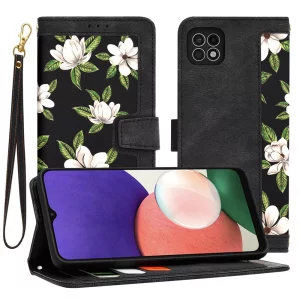 Husa pentru Samsung Galaxy A22 5G - Techsuit FlipCraft - Flowers of the Dawn