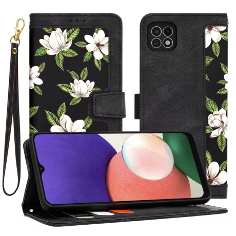 Husa pentru Samsung Galaxy A22 5G - Techsuit FlipCraft - Flowers of the Dawn