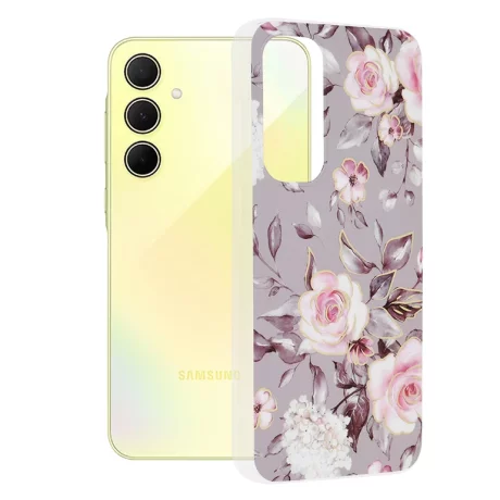 Husa pentru Samsung Galaxy A35 5G - Techsuit Marble Series - Bloom of Ruth Gray