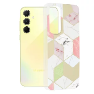 Husa pentru Samsung Galaxy A35 5G - Techsuit Marble Series - Purple Hex