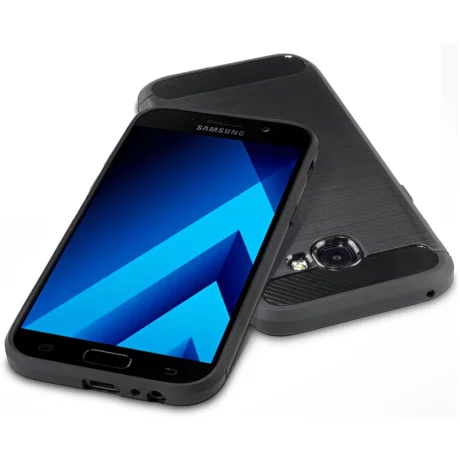 Husa pentru Samsung Galaxy A5 2017 A520 - Techsuit Carbon Silicone - Black