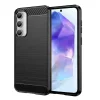 Husa pentru Samsung Galaxy A55 5G - Techsuit Carbon Silicone - Black