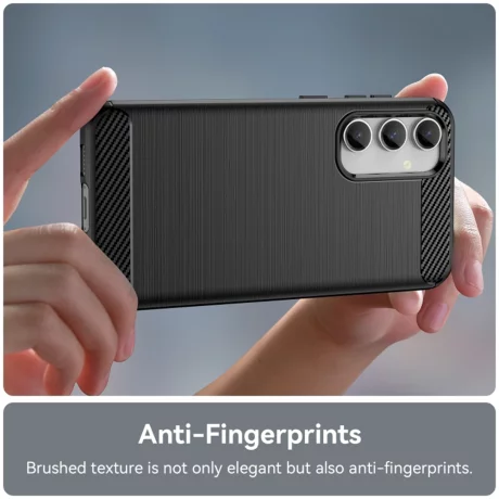 Husa pentru Samsung Galaxy A55 5G - Techsuit Carbon Silicone - Black