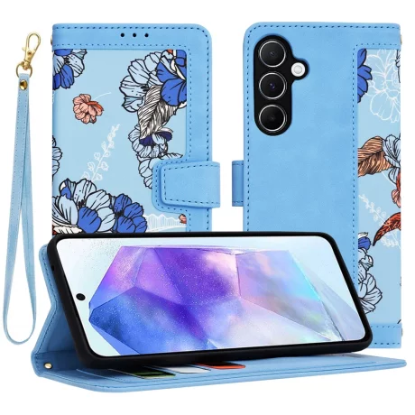 Husa pentru Samsung Galaxy A55 5G - Techsuit FlipCraft - Vibrant Blue