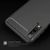 Husa pentru Samsung Galaxy A7 2018 - Techsuit Carbon Silicone - Black