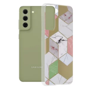 Husa pentru Samsung Galaxy S21 FE 5G - Techsuit Marble Series - Purple Hex